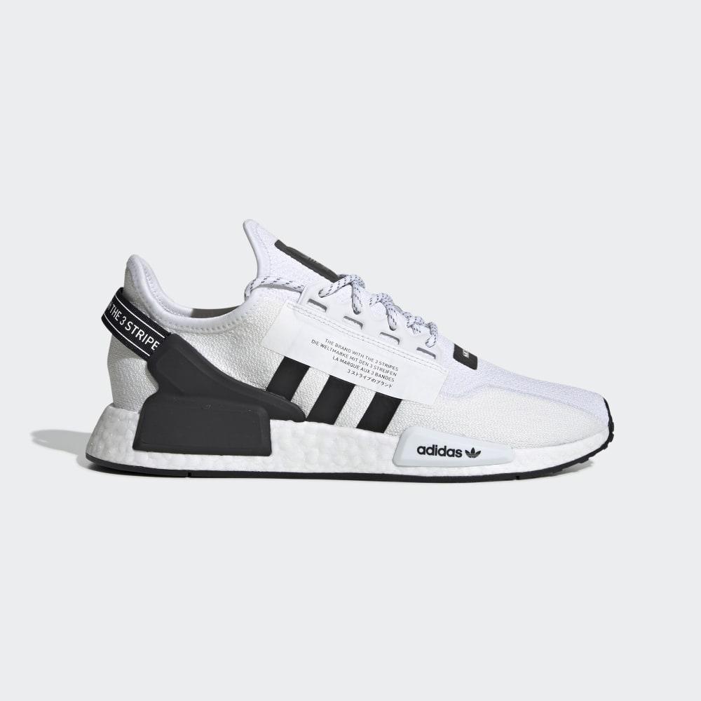 Adidas Men's NMD_R1 V2 Originals Shoes White/Black/White Ireland FV9022